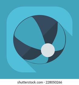 Flat modern design with shadow icons for web design and mobile applications, SEO. search Working Optimization: inflatable ball
