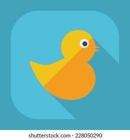 Flat modern design with shadow icons for web design and mobile applications, SEO. search Working Optimization: duck swimming