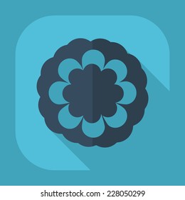 Flat modern design with shadow icons for web design and mobile applications, SEO. search Working Optimization: flower icon
