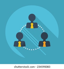 Flat modern design with shadow icons for web design and mobile applications, SEO. search Working Optimization: business icon