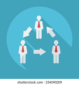 Flat modern design with shadow icons for web design and mobile applications, SEO. search Working Optimization: business icon