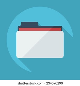 Flat modern design with shadow icons for web design and mobile applications, SEO. search Working Optimization: folder for files