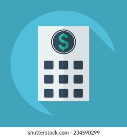 Flat modern design with shadow icons for web design and mobile applications, SEO. search Working Optimization: bank building