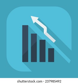 Flat modern design with shadow icons for web design and mobile applications, SEO. search Working Optimization: rating increase