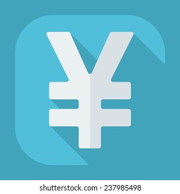 Flat modern design with shadow icons for web design and mobile applications, SEO. search Working Optimization:  yen