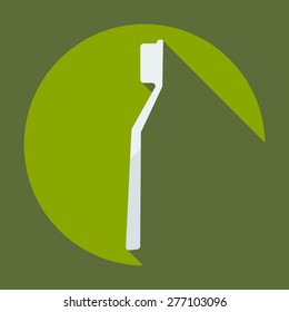 Flat modern design with shadow icons tooth brush