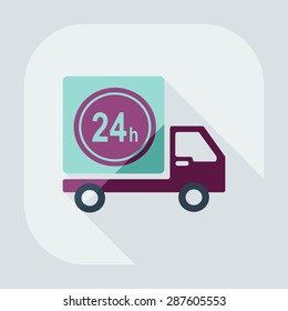Flat modern design with shadow icons car shipping