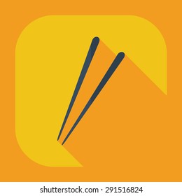 Flat modern design with shadow icons Japanese sushi