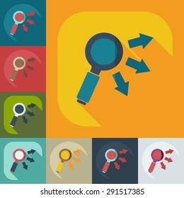 Flat modern design with shadow icons business icon