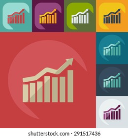 Flat modern design with shadow icons business icon