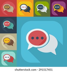 Flat modern design with shadow icons business icon