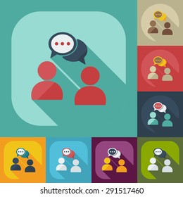 Flat modern design with shadow icons business icon