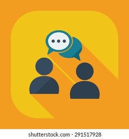 Flat modern design with shadow icons business icon