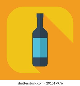 Flat modern design with shadow icons beverage