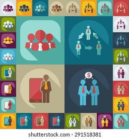 Flat modern design with shadow icons business icon