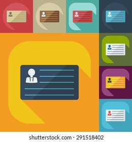 Flat modern design with shadow icons business icon