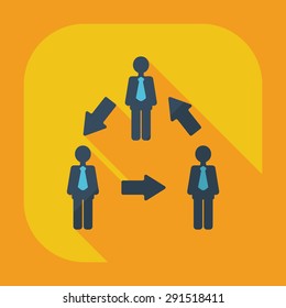 Flat modern design with shadow icons business icon