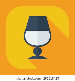 Flat modern design with shadow icons beverage