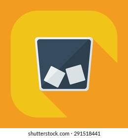 Flat modern design with shadow icons beverage