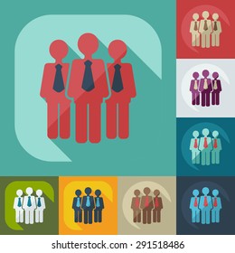 Flat modern design with shadow icons business icon