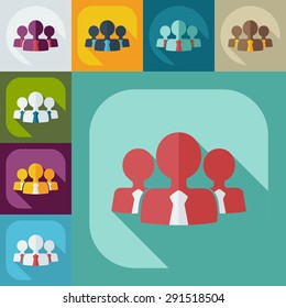 Flat modern design with shadow icons business icon
