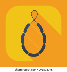Flat modern design with shadow icons sausages