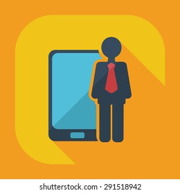 Flat modern design with shadow icons business icon
