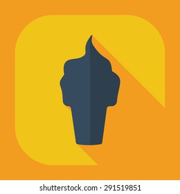 Flat modern design with shadow icons ice cream