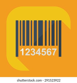Flat modern design with shadow icons barcode