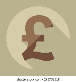 Flat modern design with shadow icons currency unit