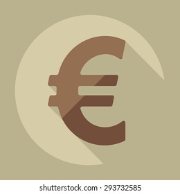 Flat modern design with shadow icons currency unit