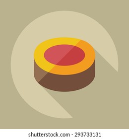 Flat modern design with shadow icons Japanese sushi