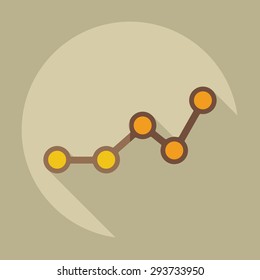 Flat modern design with shadow icons business icon