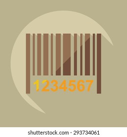 Flat modern design with shadow icons barcode