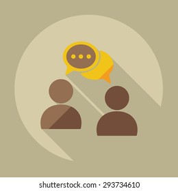 Flat modern design with shadow icons business icon