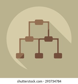 Flat modern design with shadow icons business icon