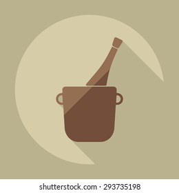 Flat modern design with shadow icons beverage