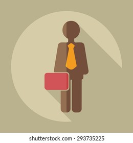 Flat modern design with shadow icons business icon