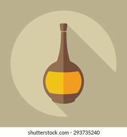 Flat modern design with shadow icons beverage