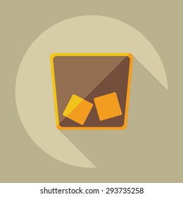 Flat modern design with shadow icons beverage
