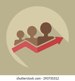 Flat modern design with shadow icons business icon