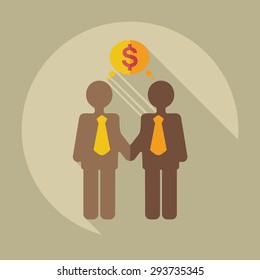 Flat modern design with shadow icons business icon