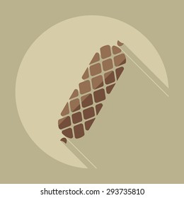 Flat modern design with shadow icons sausages