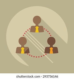 Flat modern design with shadow icons business icon