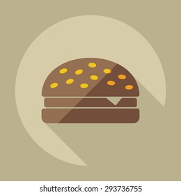 Flat modern design with shadow icons hamburger