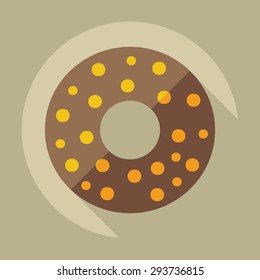 Flat modern design with shadow icons donut