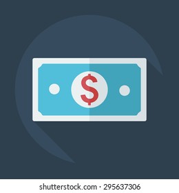 Flat modern design with shadow icons currency unit
