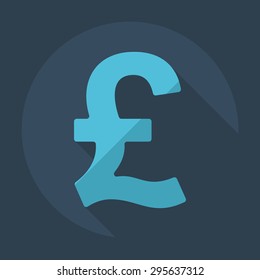 Flat modern design with shadow icons currency unit