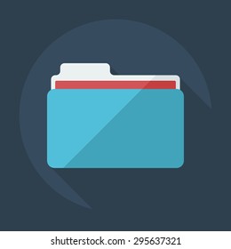 Flat modern design with shadow icons folder