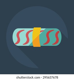 Flat modern design with shadow icons Japanese sushi